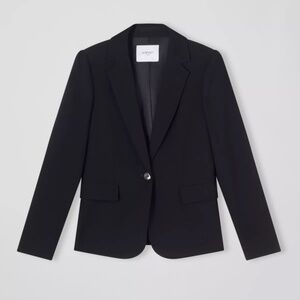 LK Bennett Wiley Black Recycled Crepe Jacket Size 10 NWT